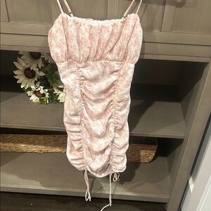 Princess Polly Pink Floral Ruched Dress